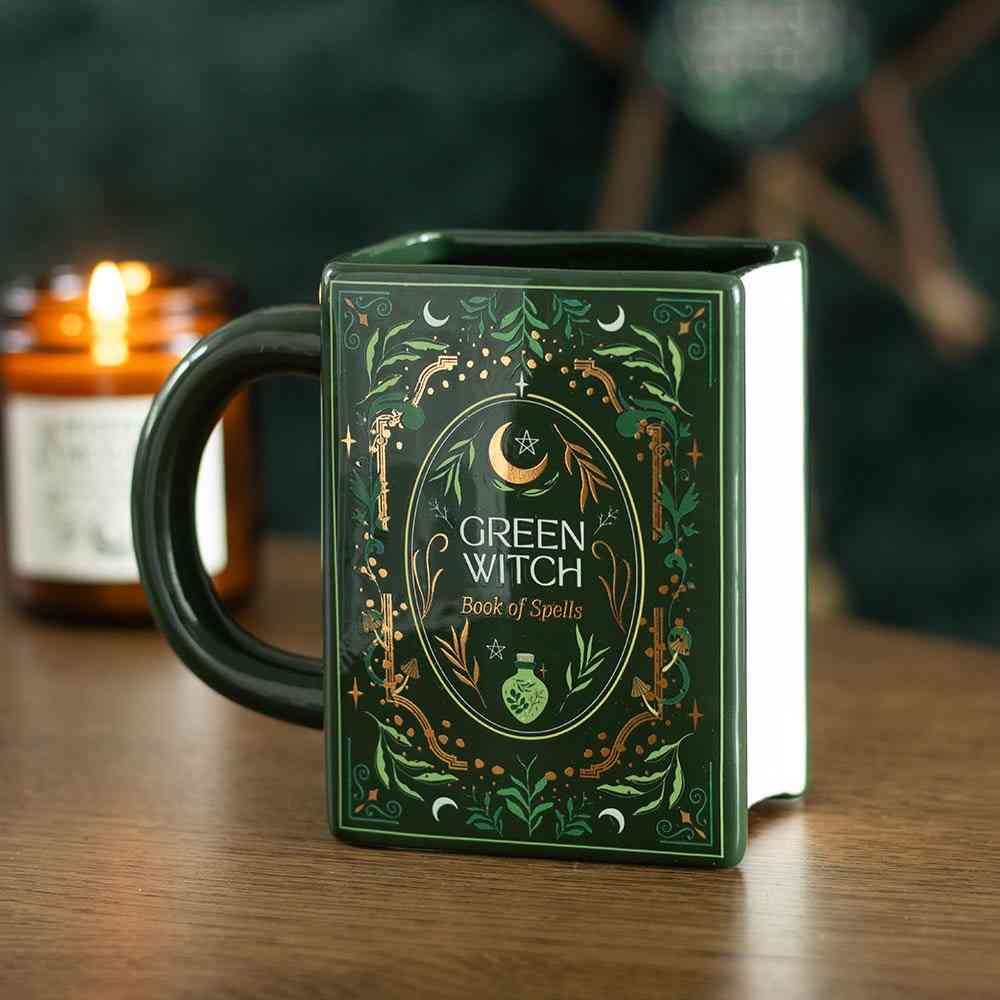 Something Different - Green Witch Book Shaped Mug - Green